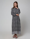 St. Yves Long Sleeve Maxi Dress Dots Grafika