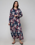St. Yves Long Sleeve Maxi Dress Big Leaves