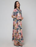 St. Yves Long Sleeve Maxi Dress Big Leaves