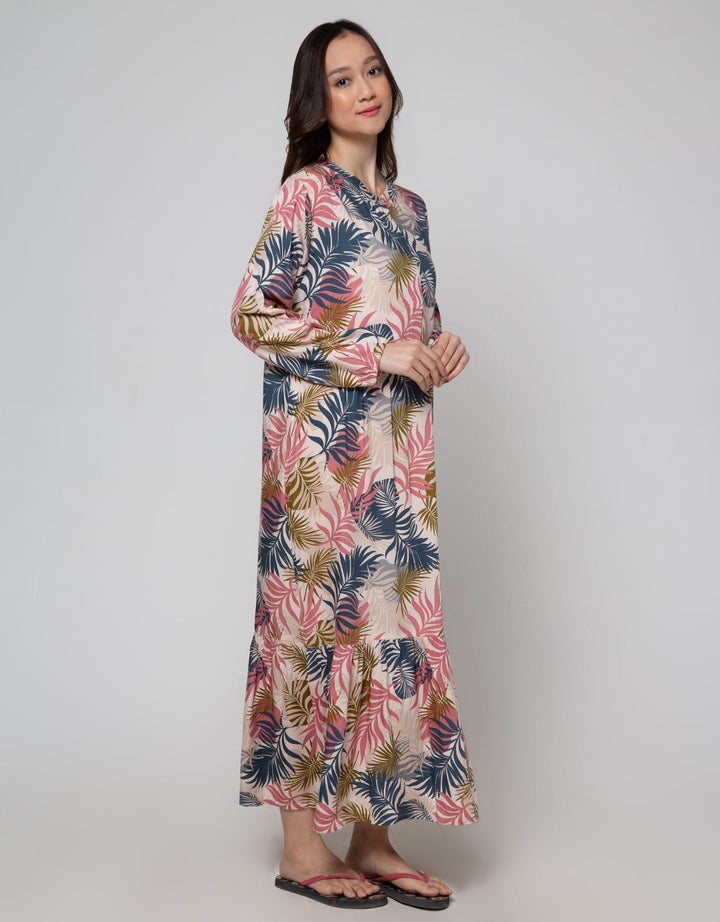 St. Yves Long Sleeve Maxi Dress Big Leaves