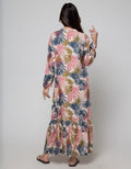 St. Yves Long Sleeve Maxi Dress Big Leaves