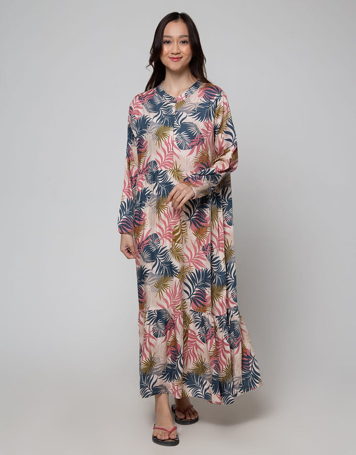 St. Yves Long Sleeve Maxi Dress Big Leaves