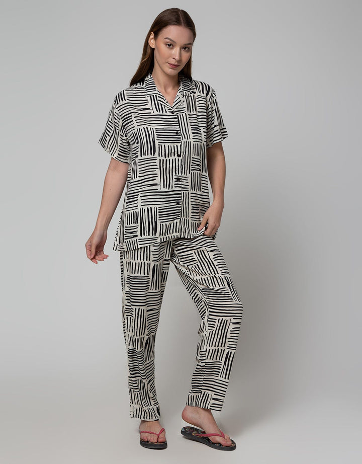 St. Yves Stripe Mix Set Piyama Wanita