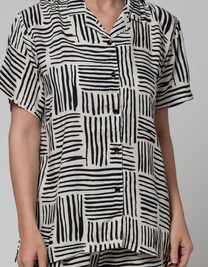 St. Yves Stripe Mix Set Piyama Wanita