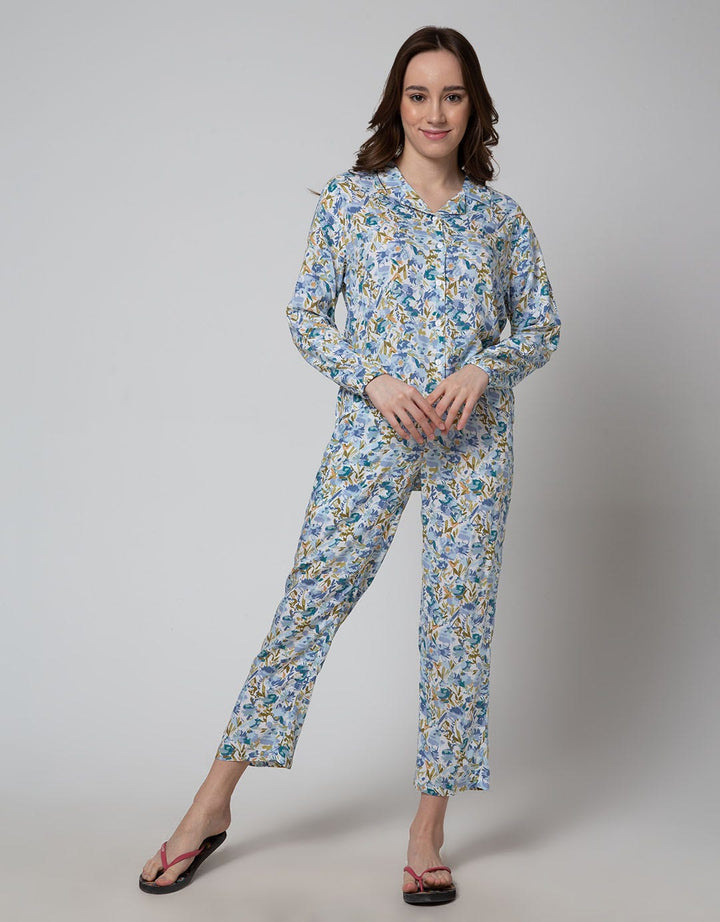 St. Yves Long Sleeve Pajama Pants Abstract Flowers