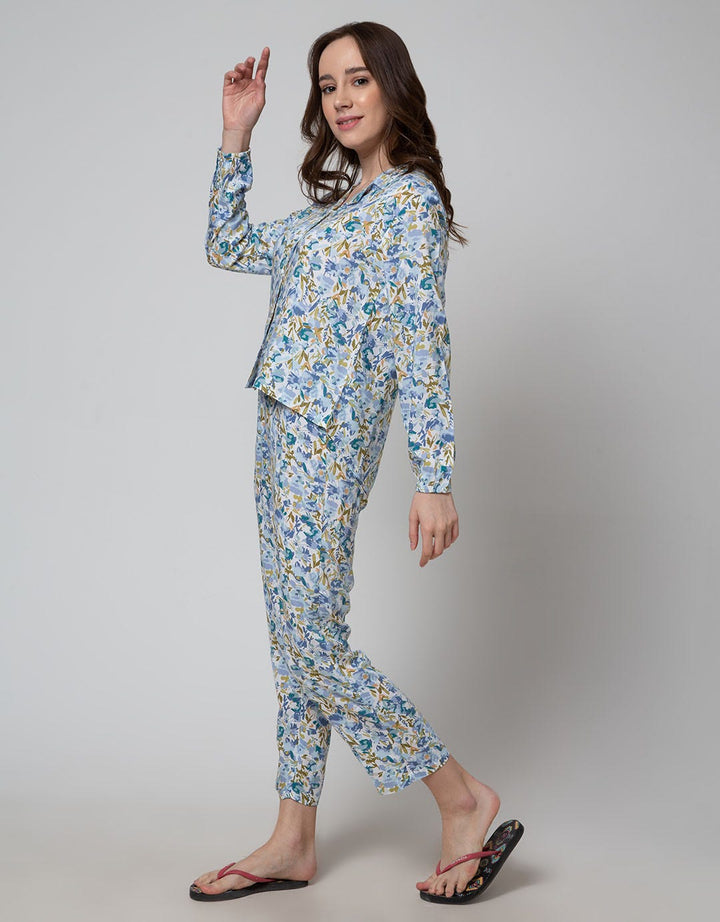 St. Yves Long Sleeve Pajama Pants Abstract Flowers