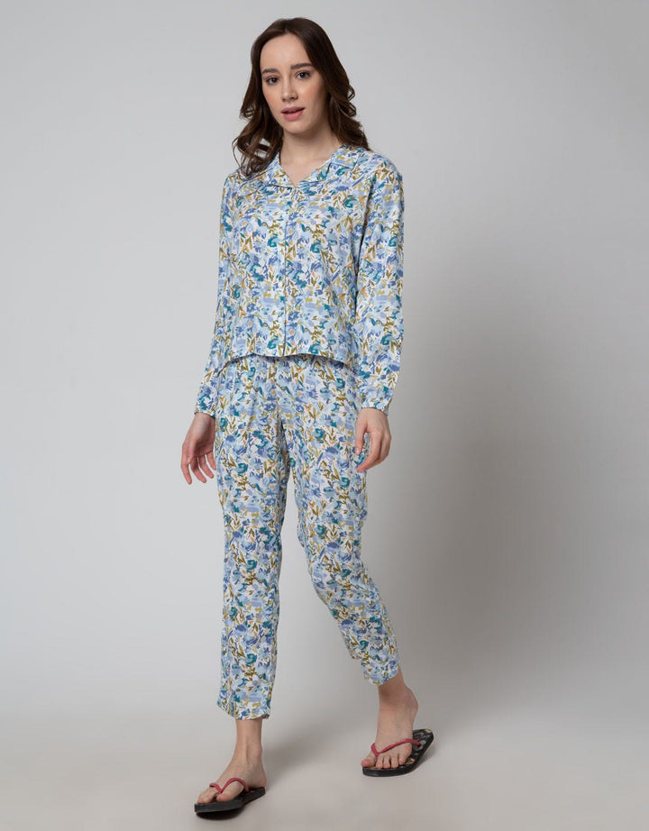 St. Yves Long Sleeve Pajama Pants Abstract Flowers