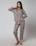St. Yves Long Sleeve Pyjama Pants Sun Leaves