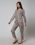 St. Yves Long Sleeve Pyjama Pants Sun Leaves
