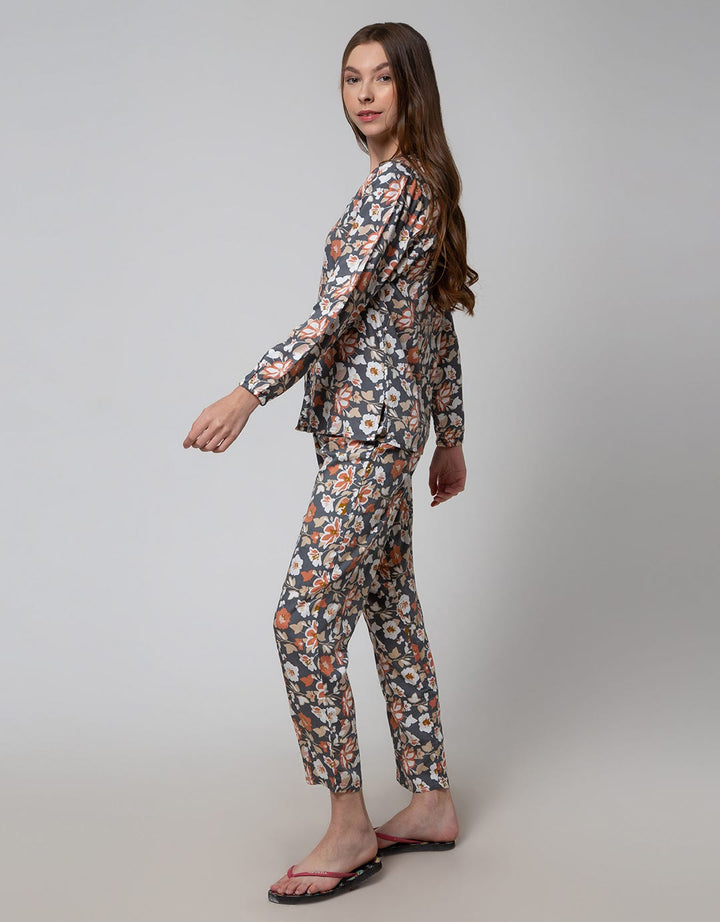 St. Yves Long Sleeve Pyjama Pants Sun Leaves