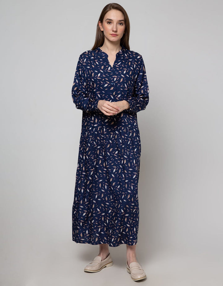 St. Yves Long Sleeve Maxi Dress Root Leaves