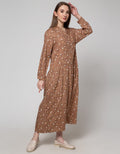 St. Yves Long Sleeve Maxi Dress Root Leaves