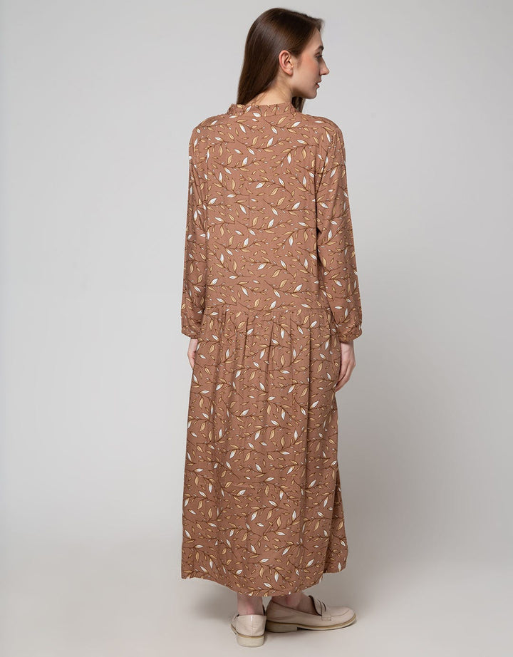 St. Yves Long Sleeve Maxi Dress Root Leaves