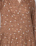 St. Yves Long Sleeve Maxi Dress Root Leaves