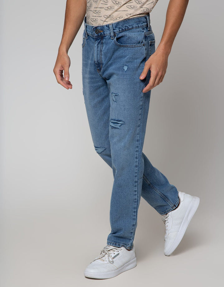 Nevada Fit Ripped Celana Denim Pria