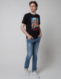 T Zone Short Sleeve T-Shirt Print Ultraman Print Discharge