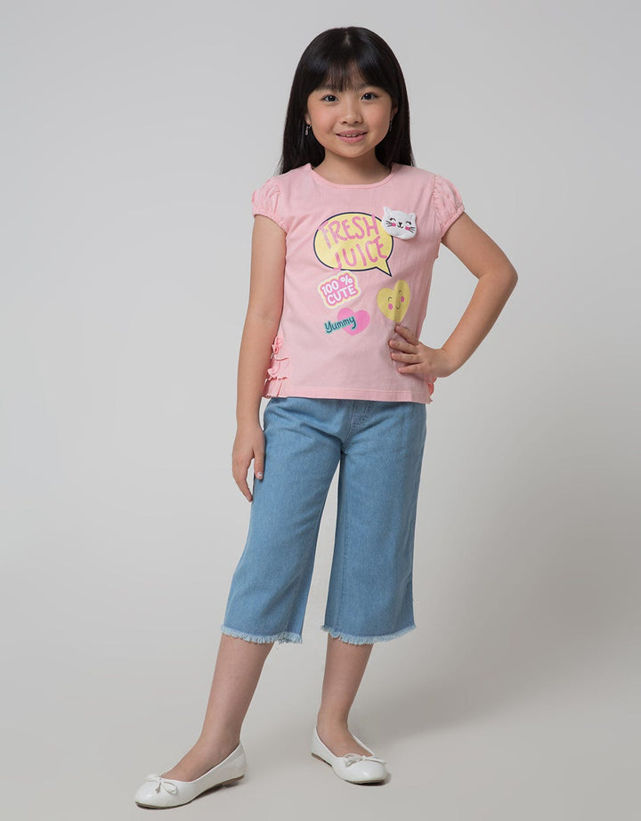Little M Denim Long Pants 7 Per 8 Pants Kulot Paperbag