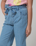 Little M Denim Long Pants 7 Per 8 Pants Kulot Paperbag