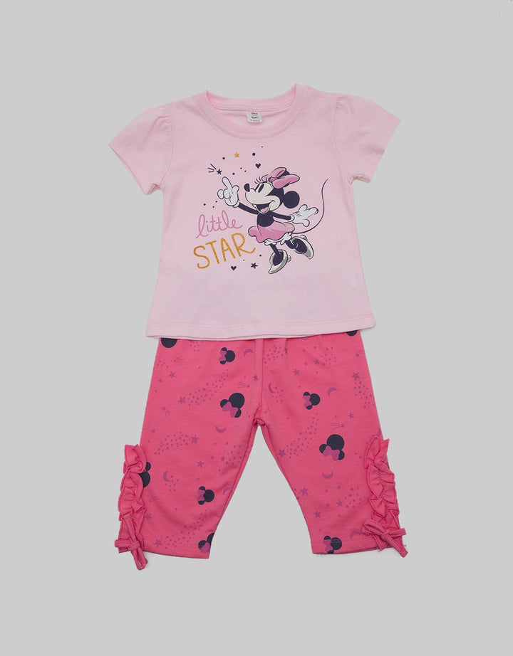 Disney Top - Bottom Set Minnie Rok Aplikasi 3D