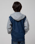Little M Terry Hoodie Jaket Denim Anak Laki-laki