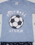 Kidz Too Sleepwear Print Lets Play Foot Boys