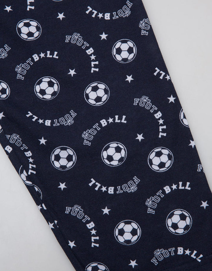Kidz Too Sleepwear Print Lets Play Foot Boys