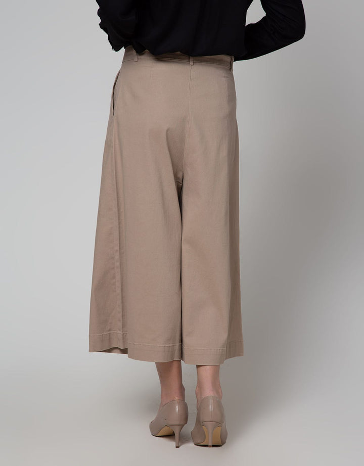 St. Yves Capri Pants Cotton Twill Wide Kulot
