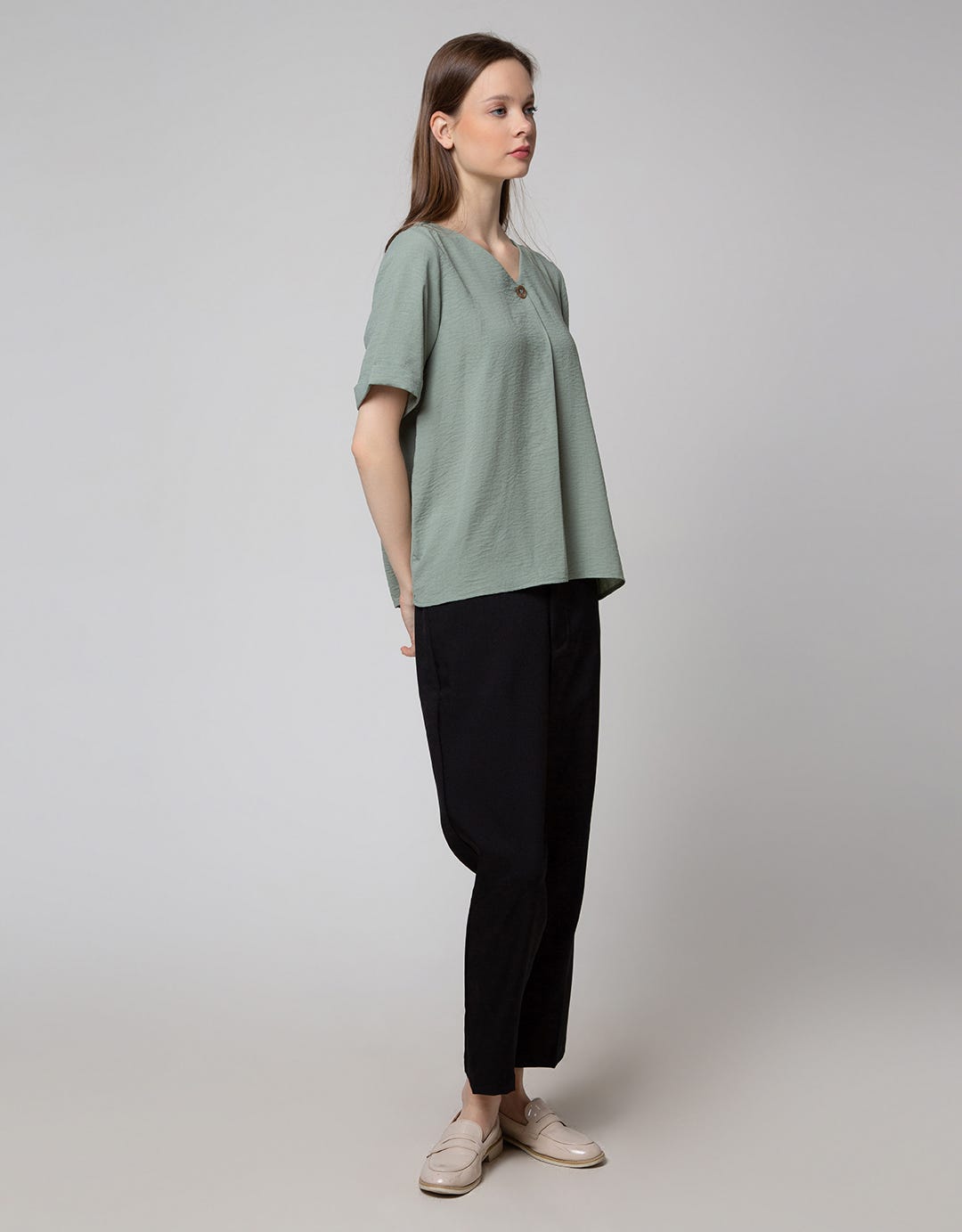 St. Yves Levent Creepe Blouse Wanita