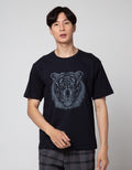 T Zone Tiger Three Print Kaos Pria