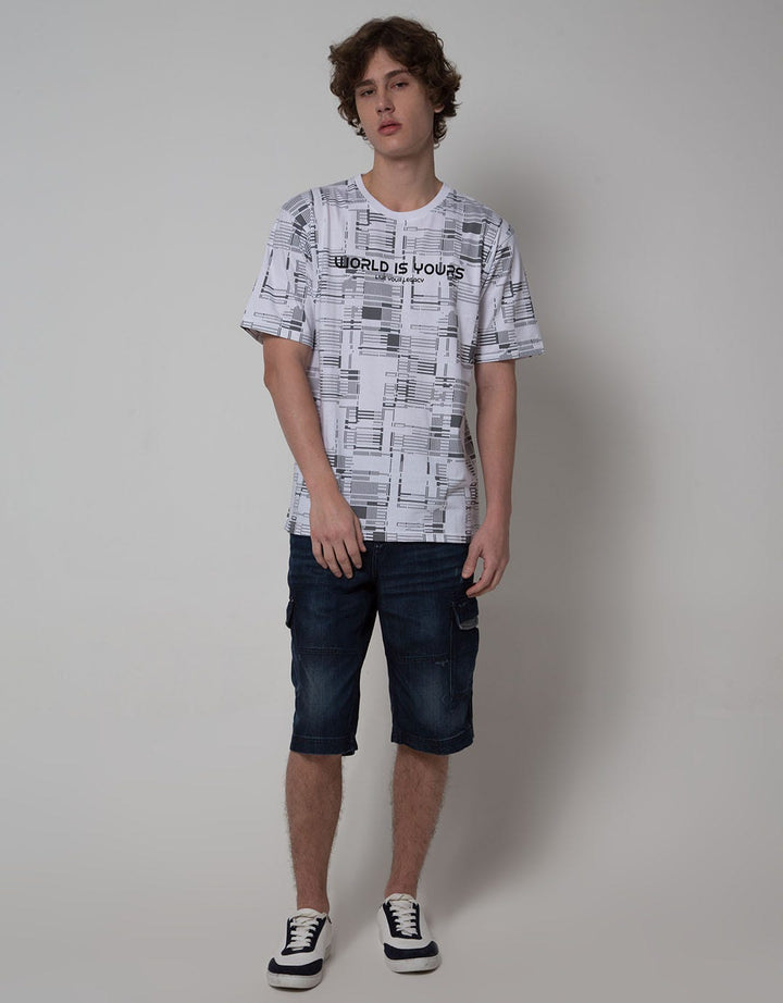T Zone Short Sleeve T-Shirt Print Theme Survival Transfer - World Is Yours