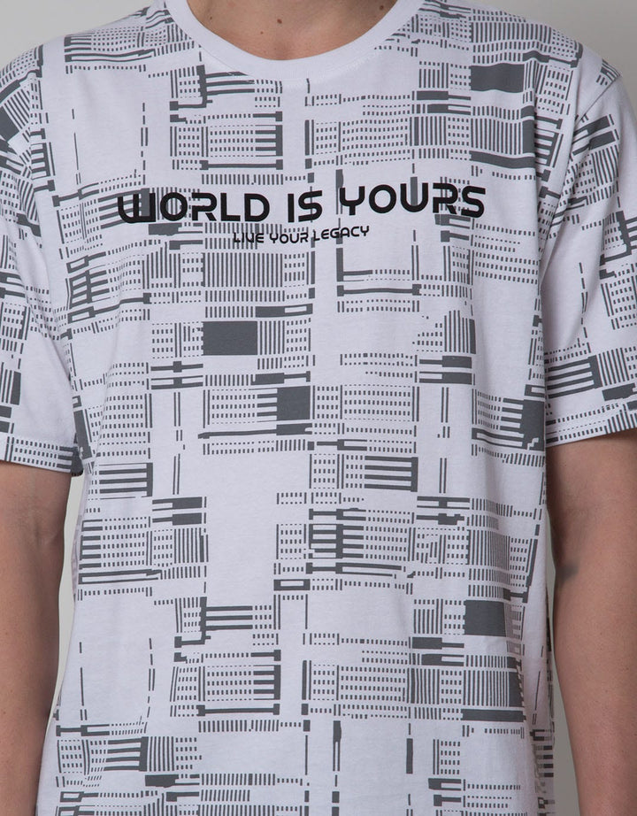 T Zone Short Sleeve T-Shirt Print Theme Survival Transfer - World Is Yours
