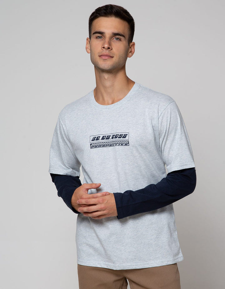 T Zone Long Sleeve T-Shirt Mock Layer Theme Analog Dimension