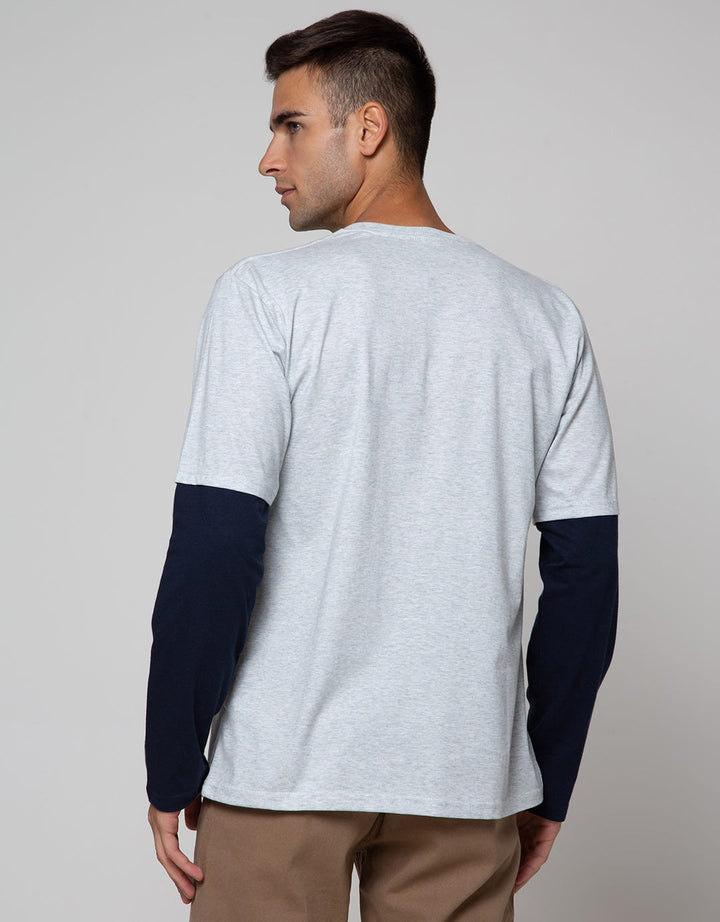 T Zone Long Sleeve T-Shirt Mock Layer Theme Analog Dimension