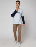 T Zone Long Sleeve T-Shirt Mock Layer Theme Analog Dimension