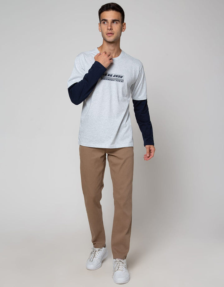 T Zone Long Sleeve T-Shirt Mock Layer Theme Analog Dimension
