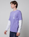T Zone Long Sleeve T-Shirt Print Mock Layer Theme Analog Dimension