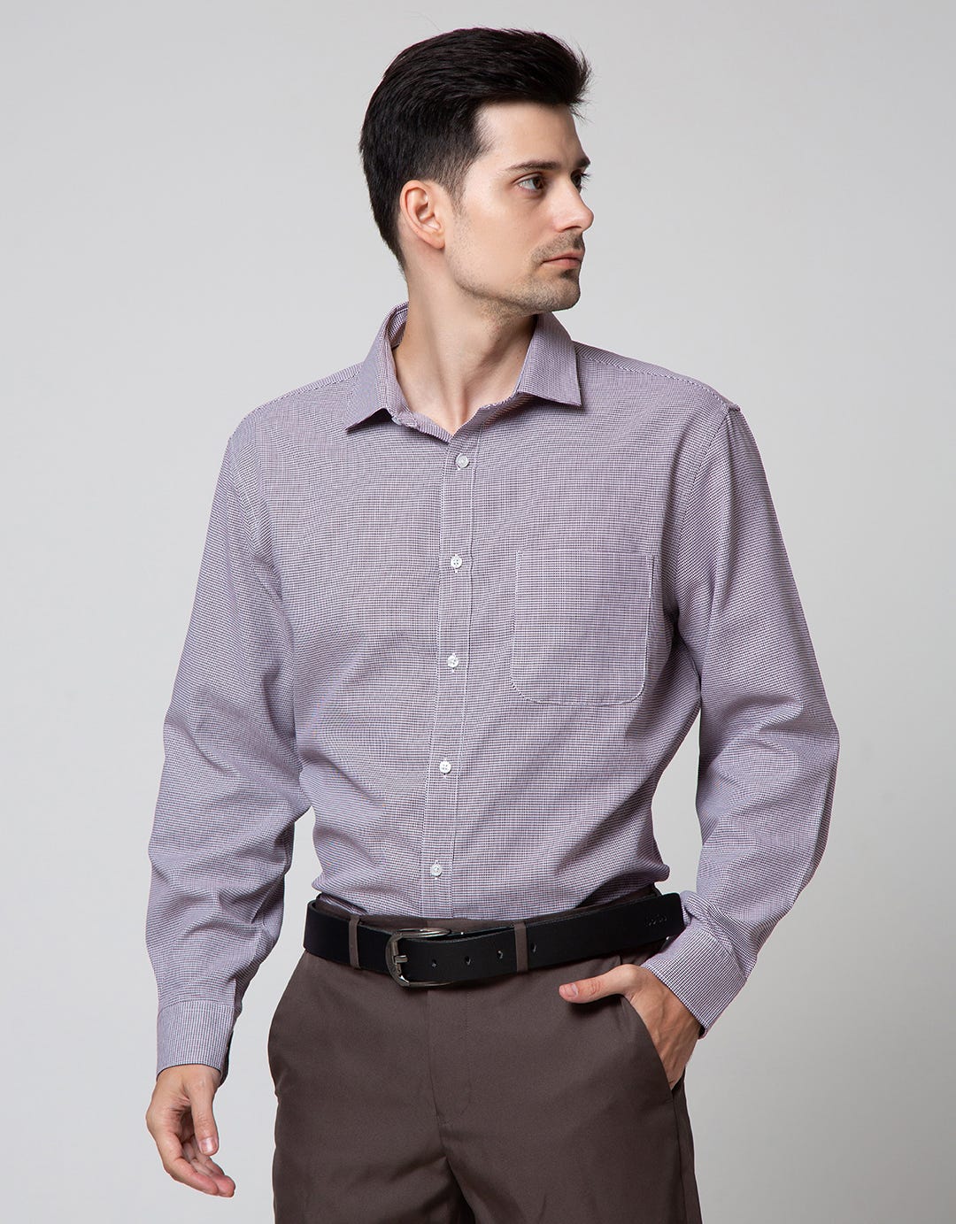 Cole Small Dot Texture Kemeja Pria