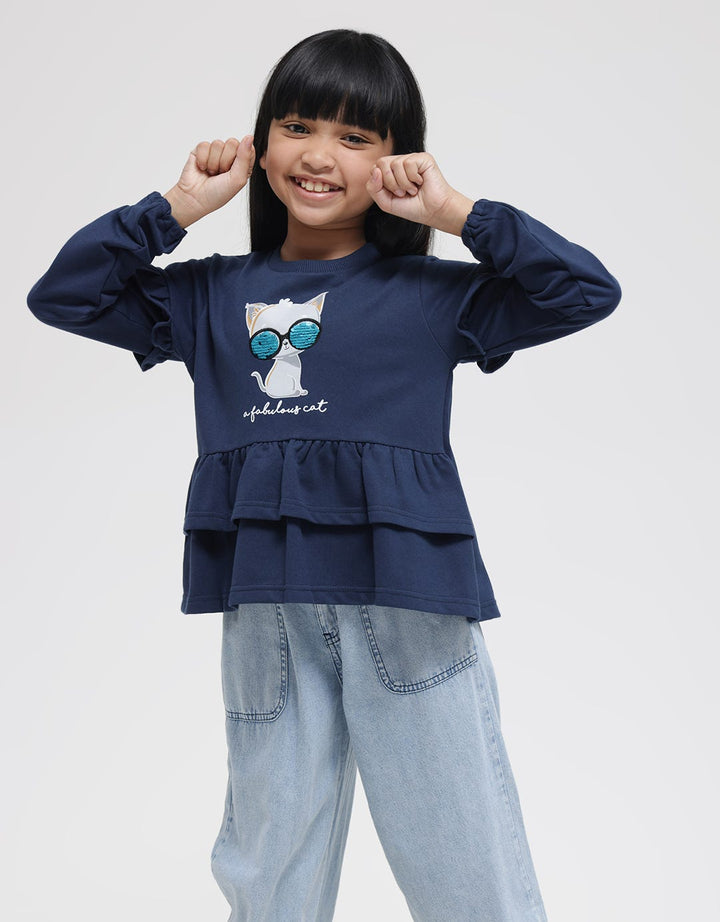 Aero Long Sleeve T-Shirt Flip Sequins Fab Cat