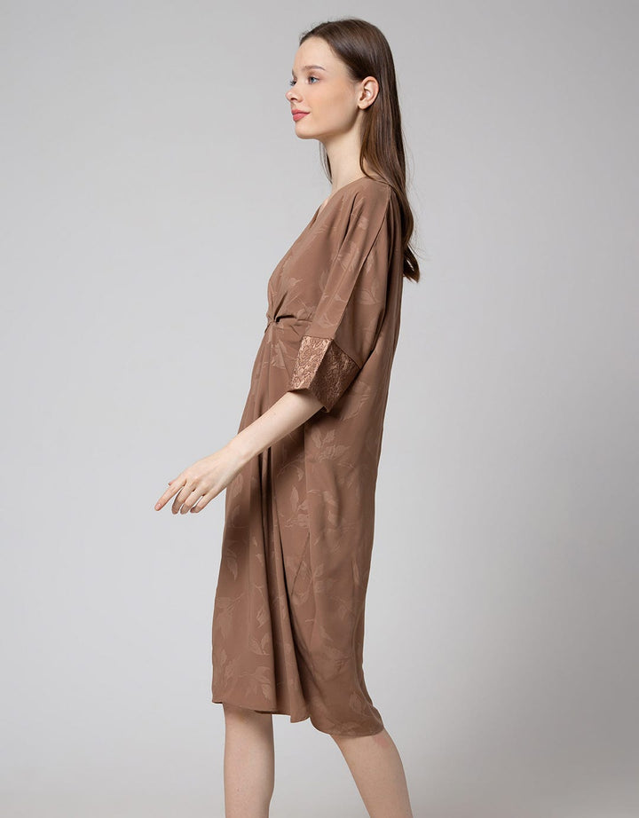St. Yves Jacquard Dress Kaftan Wanita