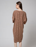 St. Yves Jacquard Dress Kaftan Wanita