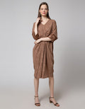 St. Yves Jacquard Dress Kaftan Wanita