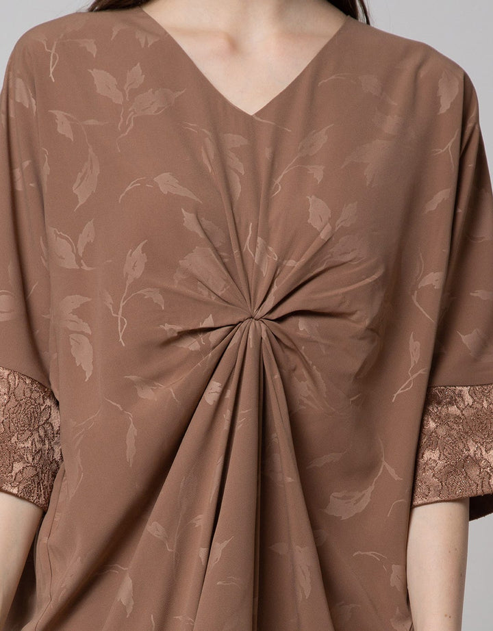 St. Yves Jacquard Dress Kaftan Wanita