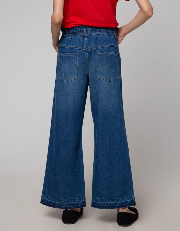 Nevada Denim Long Pants Wash Wide Leg