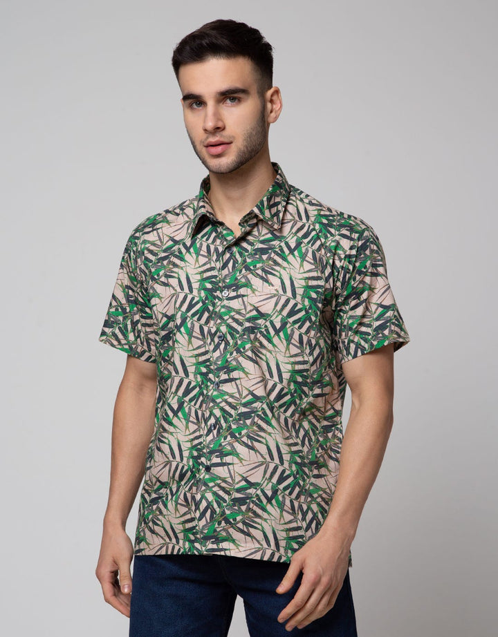Crocodile Dimentia Print Kemeja Pria