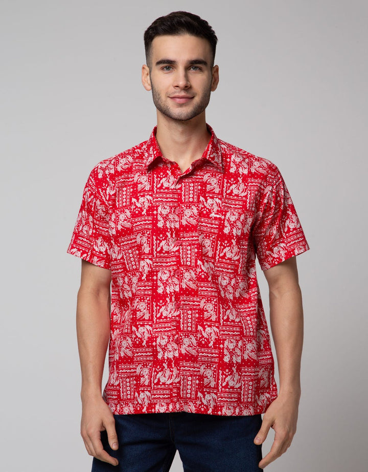 Crocodile Leaf Abstract Shirt Mens