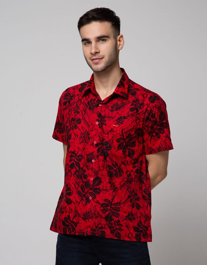 Crocodile Dimentia Print Kemeja Pria