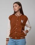 Nevada Solid Jaket Varsity Wanita