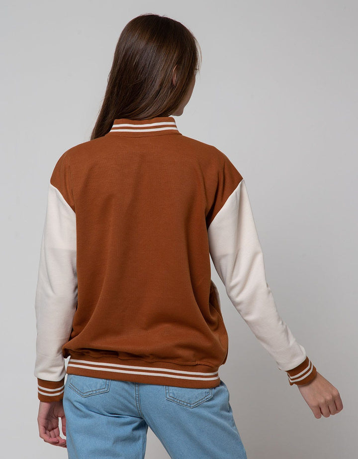Nevada Solid Jaket Varsity Wanita