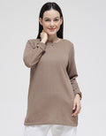 Connexion Kulit Jeruk Sabrina Kaos Lengan Panjang Wanita
