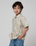 Little M Short Sleeve Shirt Full Print Zebra